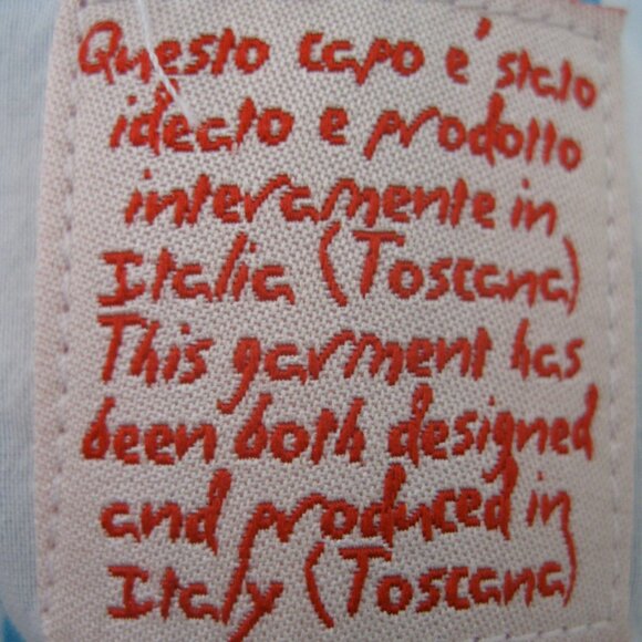 Alessandro Gherardeschi Blue White Striped Shirt Made in Italy Unisex L - Picture 5 of 5